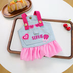 Personalized Name Pet Denim Dress & Hat Set | inCloth67