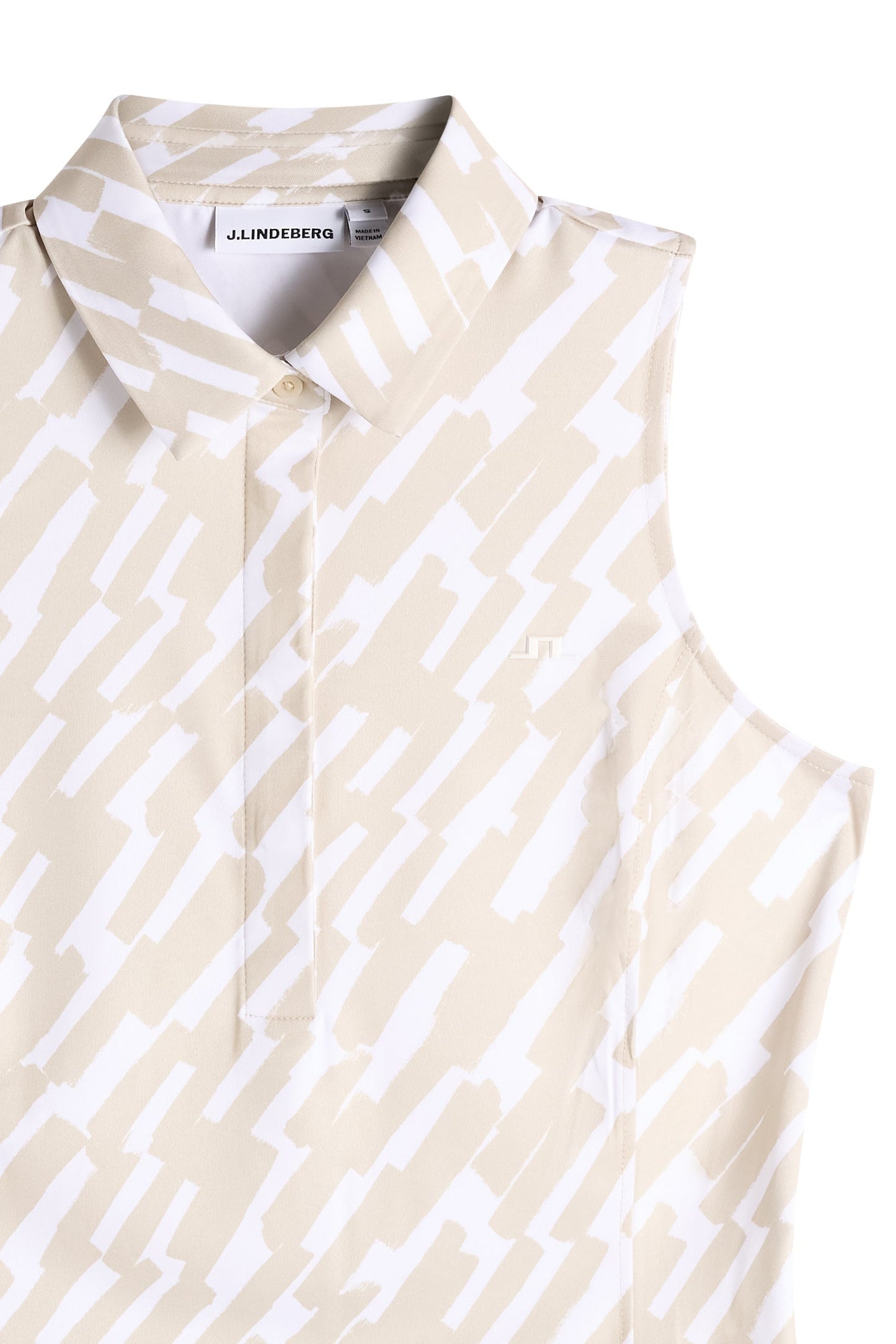 Dena Print Sleeveless Polo / Oak Island Fossil M