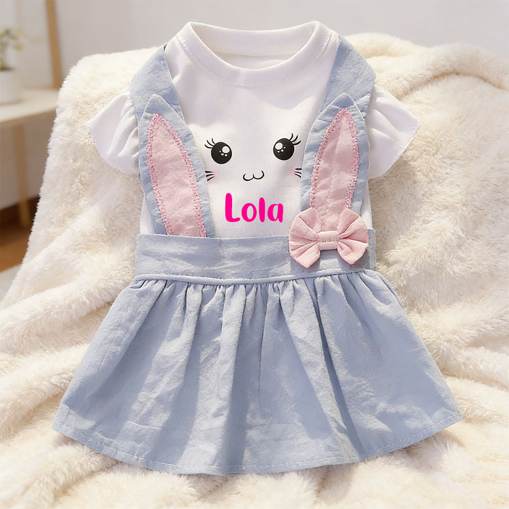 Personalisiertes Osterhasen Prinzessinnen Outfit mit Namen | inCloth33