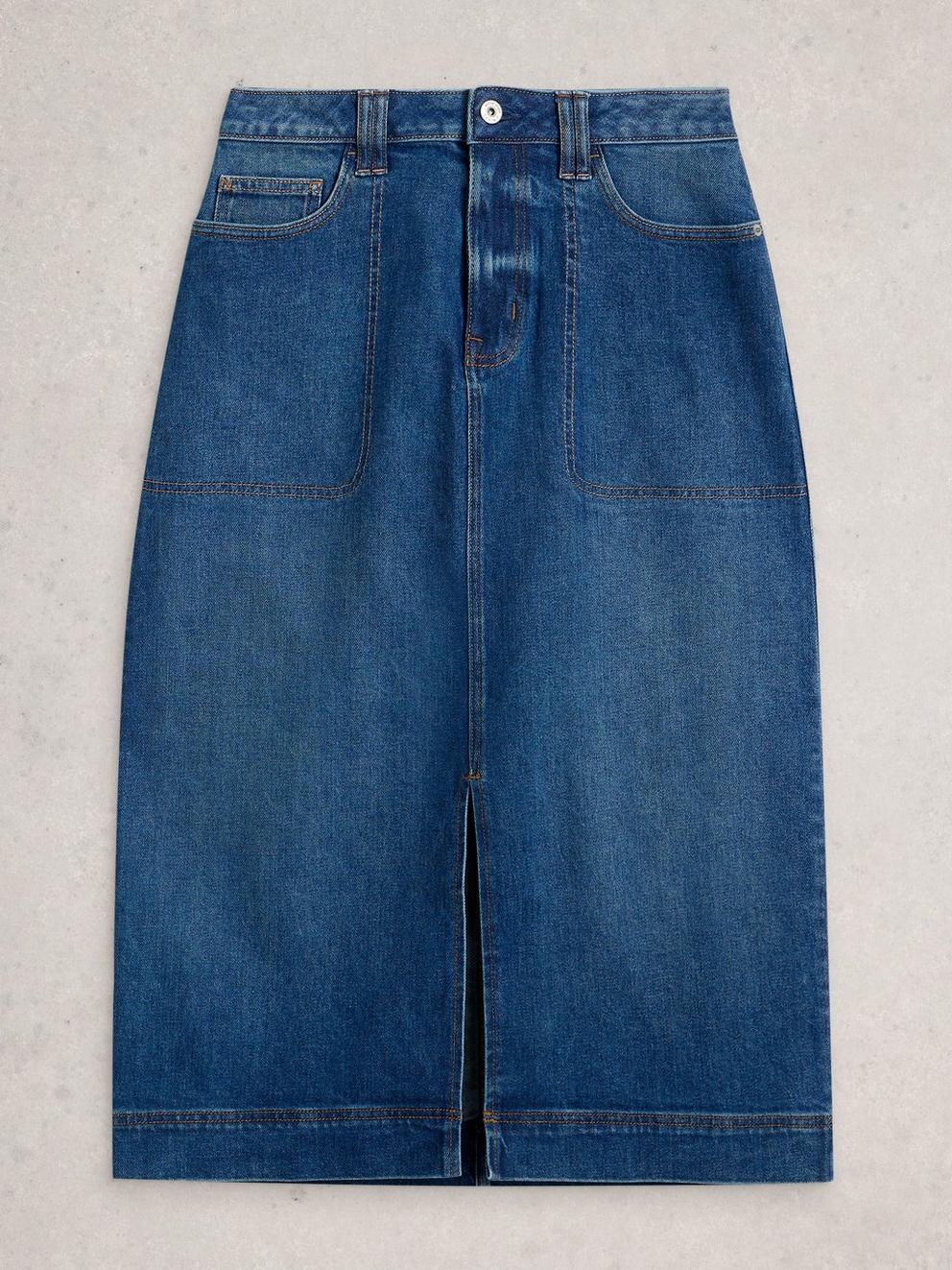 Tia Denim Midi Skirt