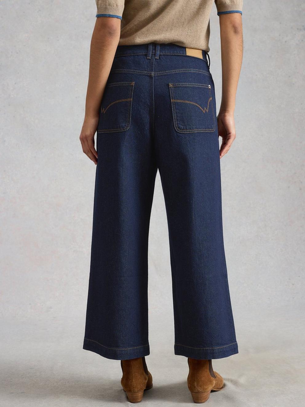 Tia Wide Leg Crop Denim Jeans