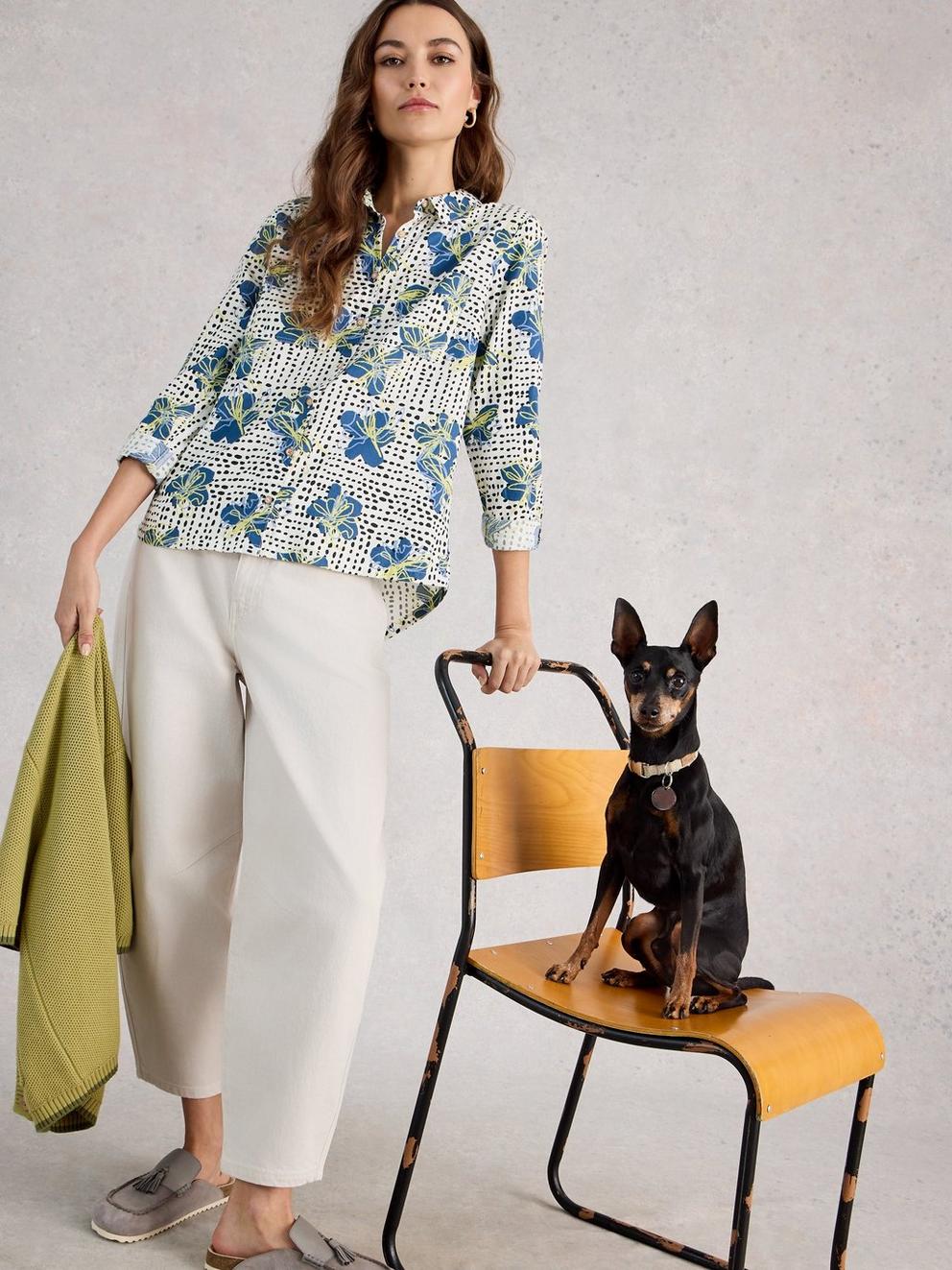 Sophie Collared Organic Cotton Long Sleeve Shirt