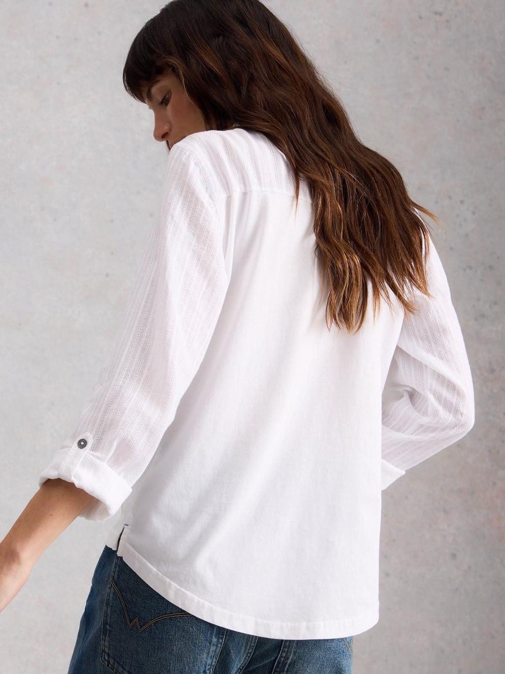 Annie Mix Jersey Collared Shirt