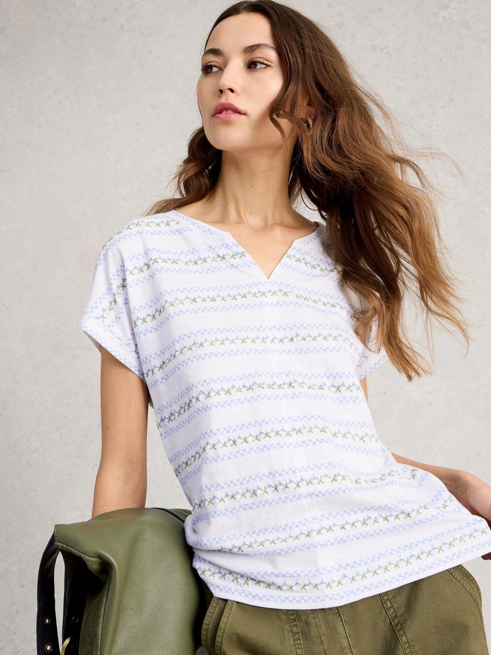 Nelly Short Sleeve Embroidered Tee