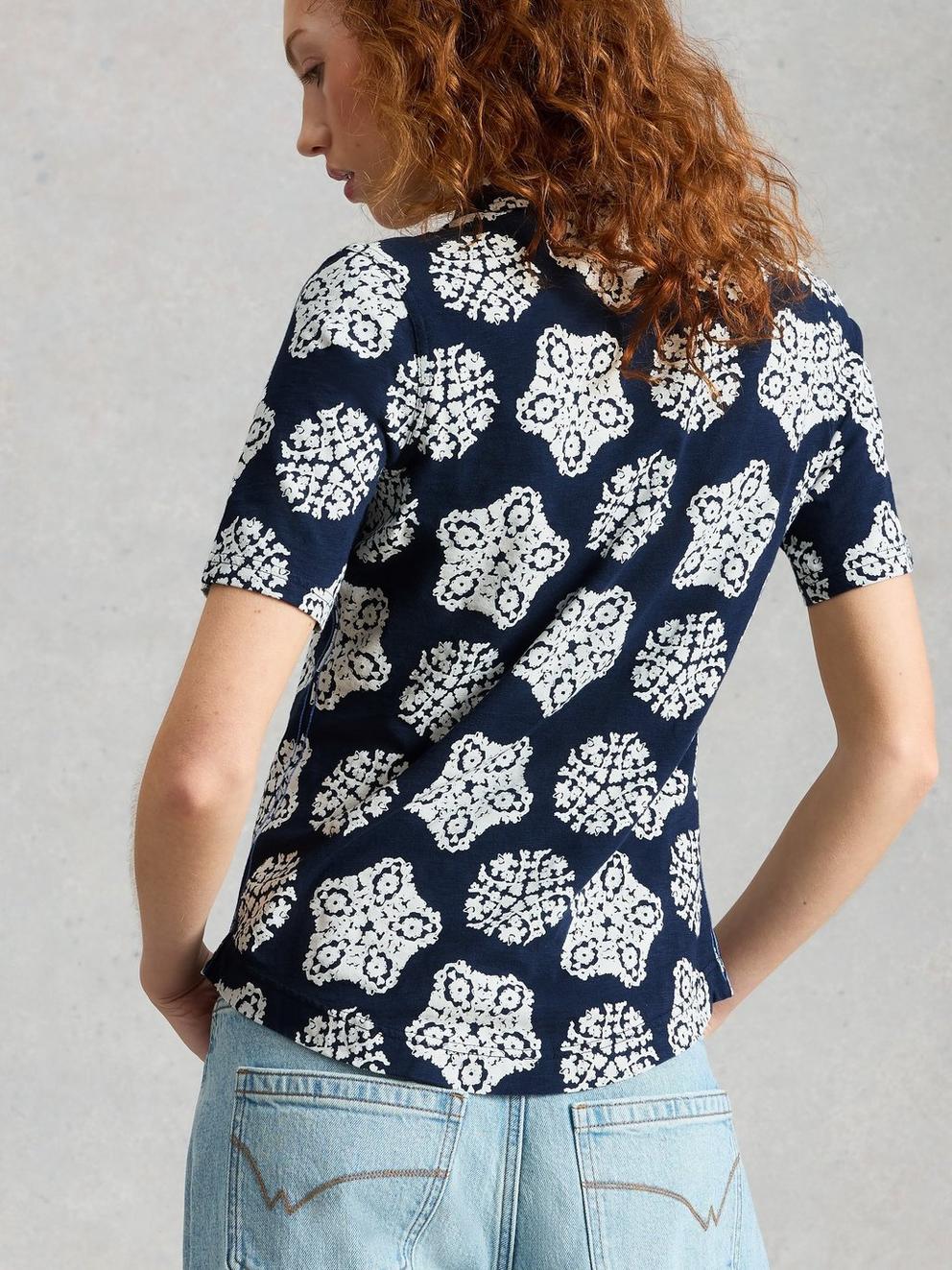 Annie Collared Short Sleeve Jersey Shirt