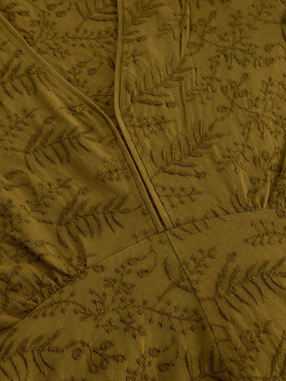 Megan Embroidered Jersey Dress