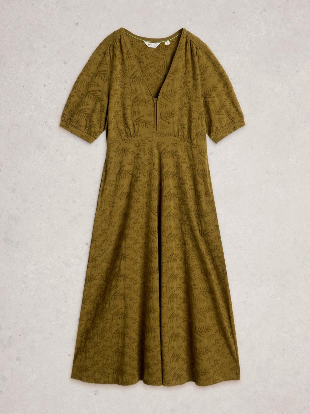 Megan Embroidered Jersey Dress