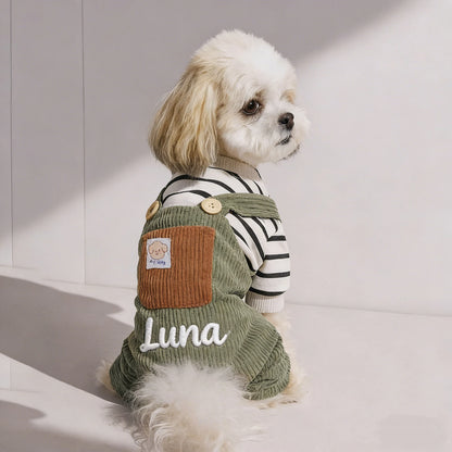 Personalized Embroidered Name Pet Jumpsuit | inCloth21