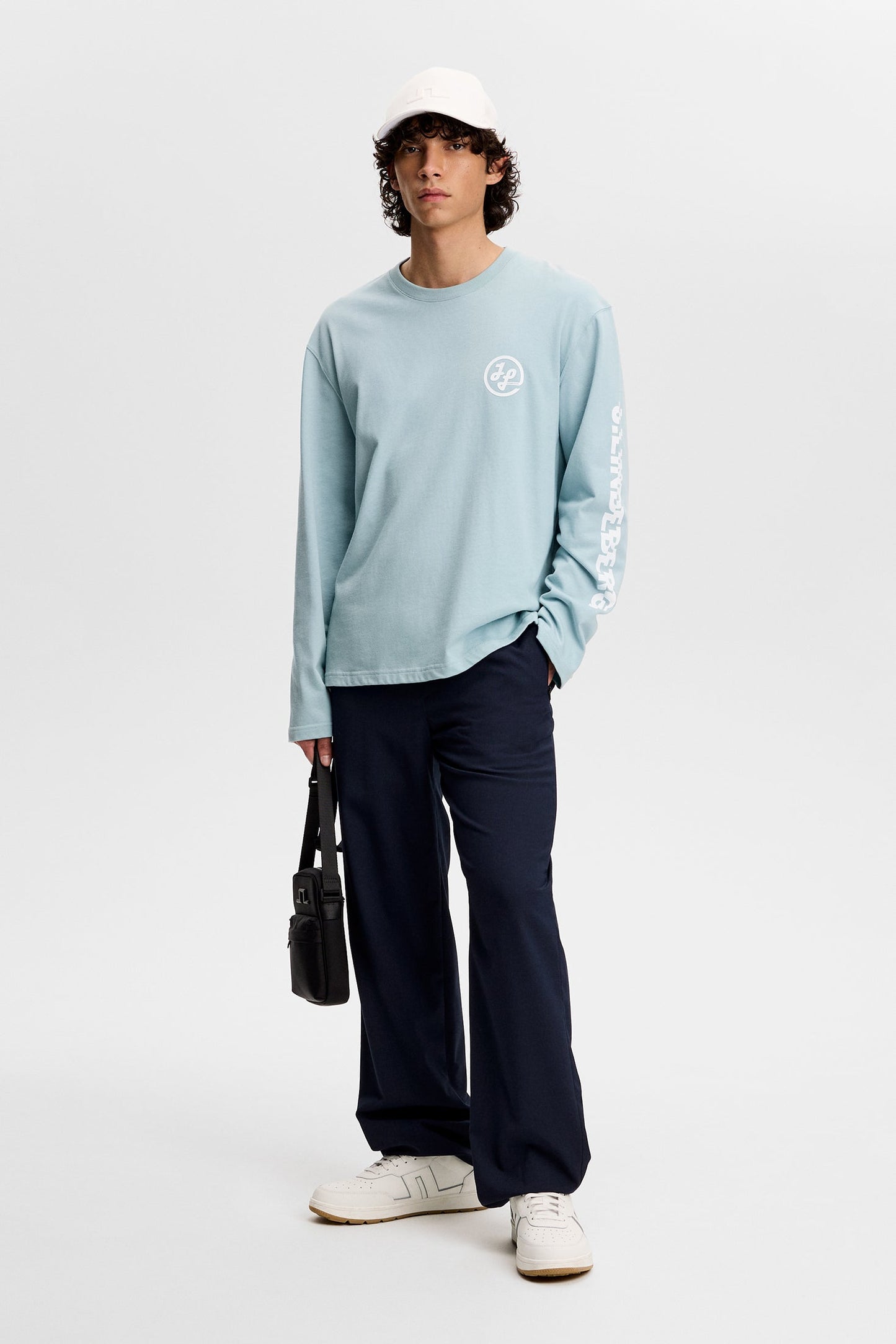 Walsh LS Print T-shirt / Forget-Me-Not