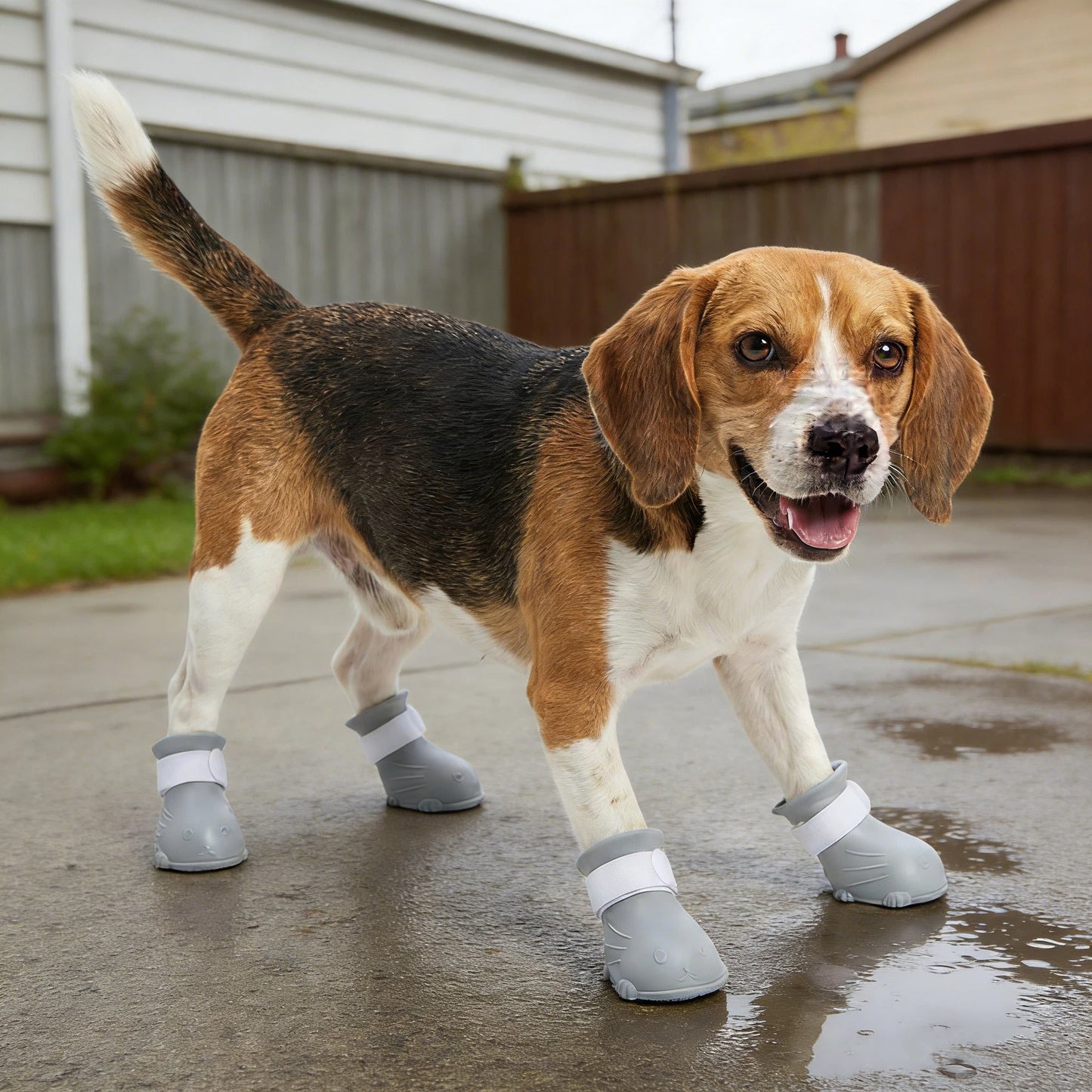 Waterproof Rubber Dog Boots with Non-Slip Sole | inAccs19