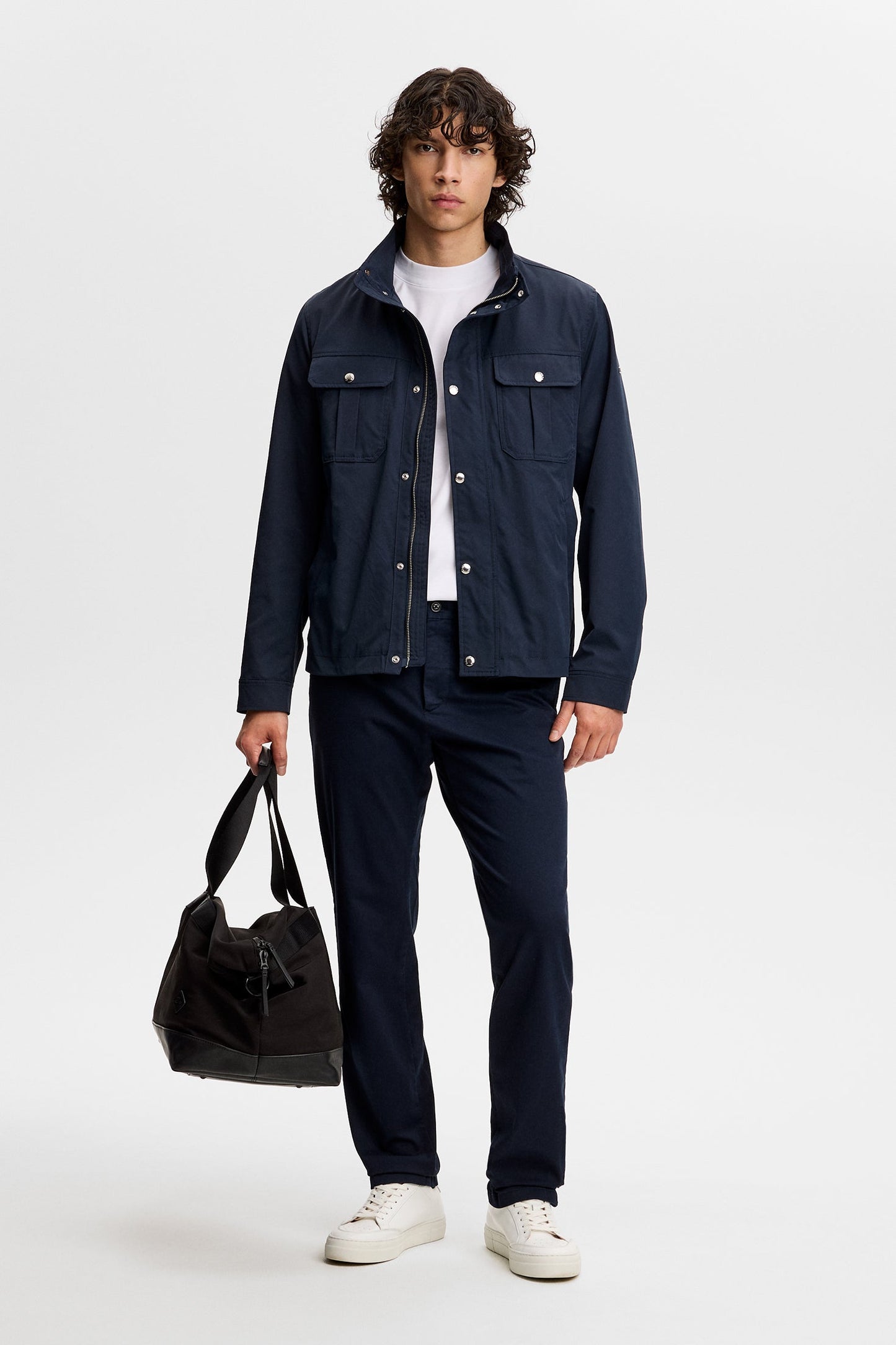 Chaze Cotton Stretch Pants / Navy