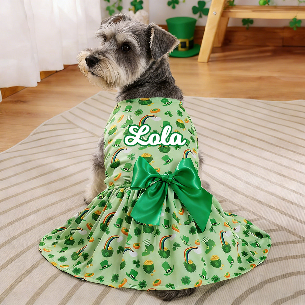 Personalized Pet Lucky St. Patrick’s Day Dress | inCloth01