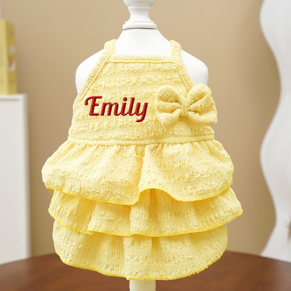 Robe princesse personnalisée brodée avec nom pour animaux de compagnie | inCloth41