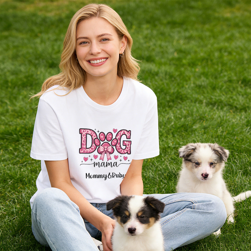 T-shirt personnalisé fête des Mères pour maman de chien et bandana pour animal | inCloth45