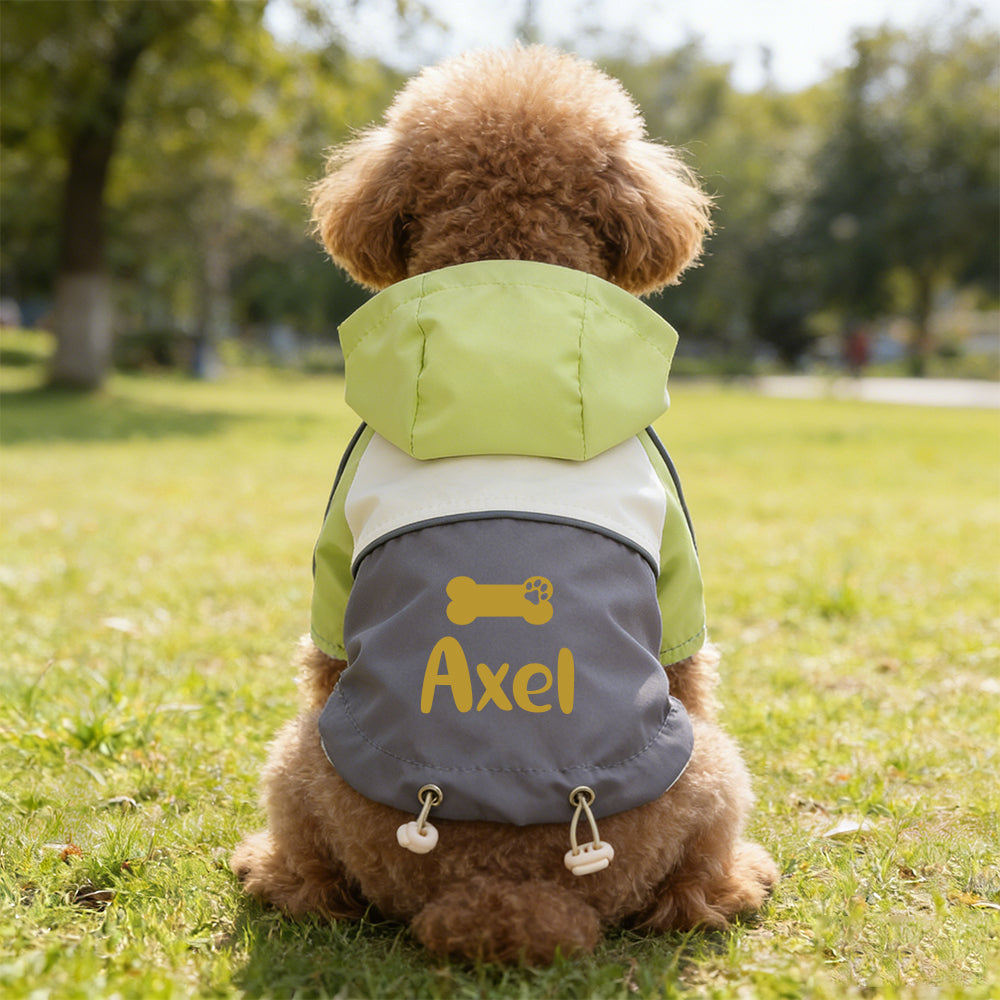 Personalisierte Haustier-Regenjacke mit Namen | inCloth54