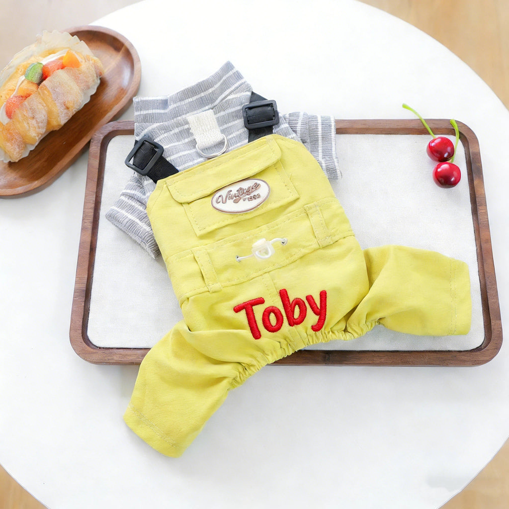 Personalized Embroidered Name Pet Jumpsuit | inCloth21