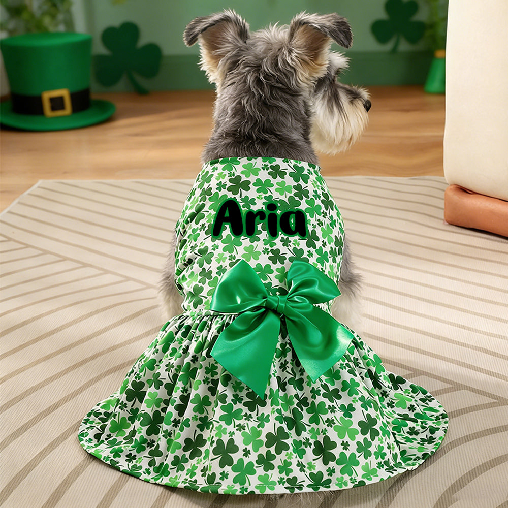 Personalized Pet Lucky St. Patrick’s Day Dress | inCloth01