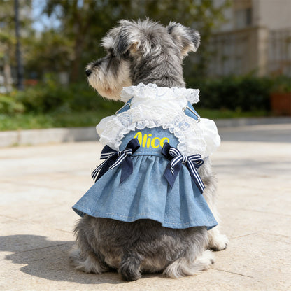 Personalized Pet Denim Pet Overalls | inCloth18