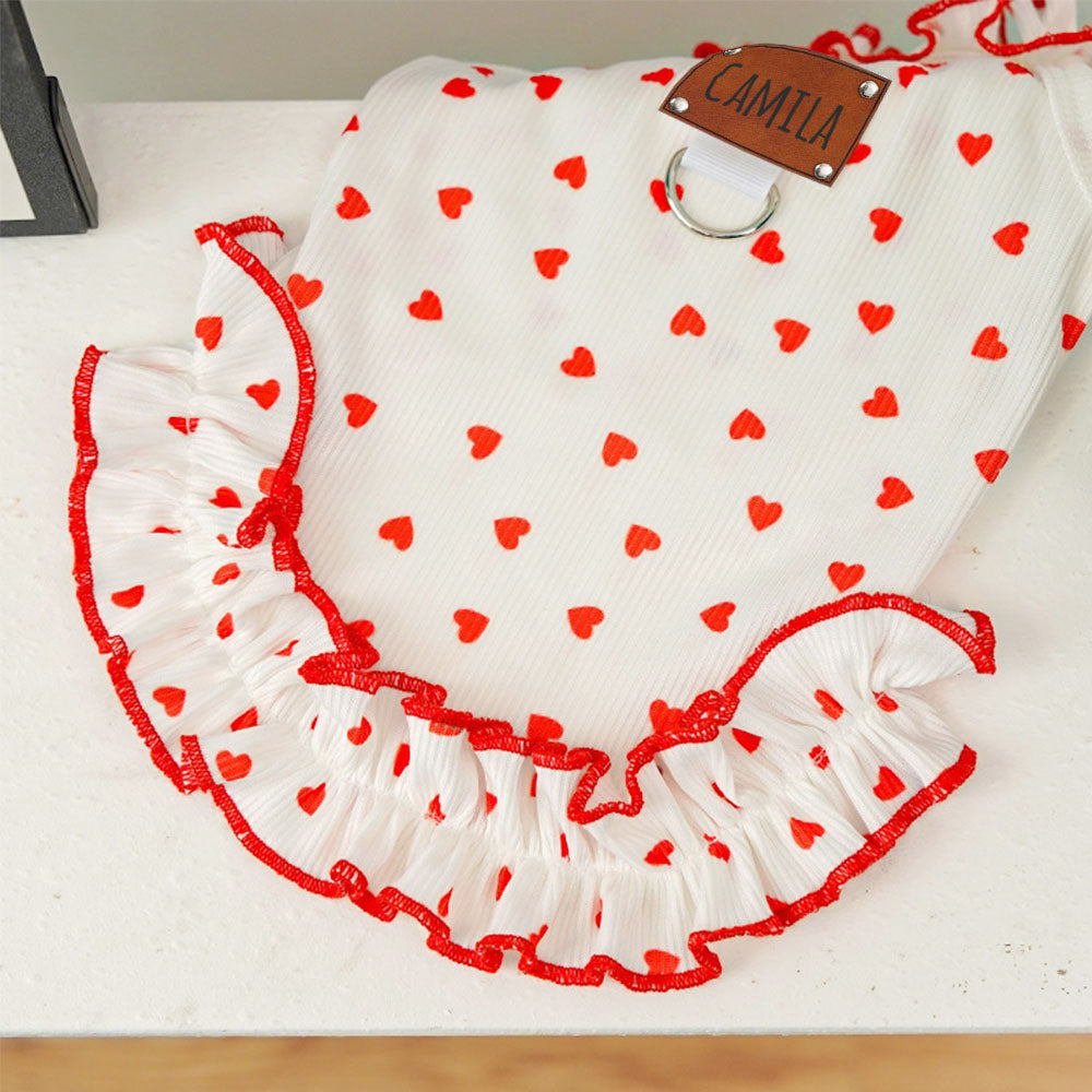 Personalisierter Lederaufnäher mit Namen für Haustierkleid | inCloth32