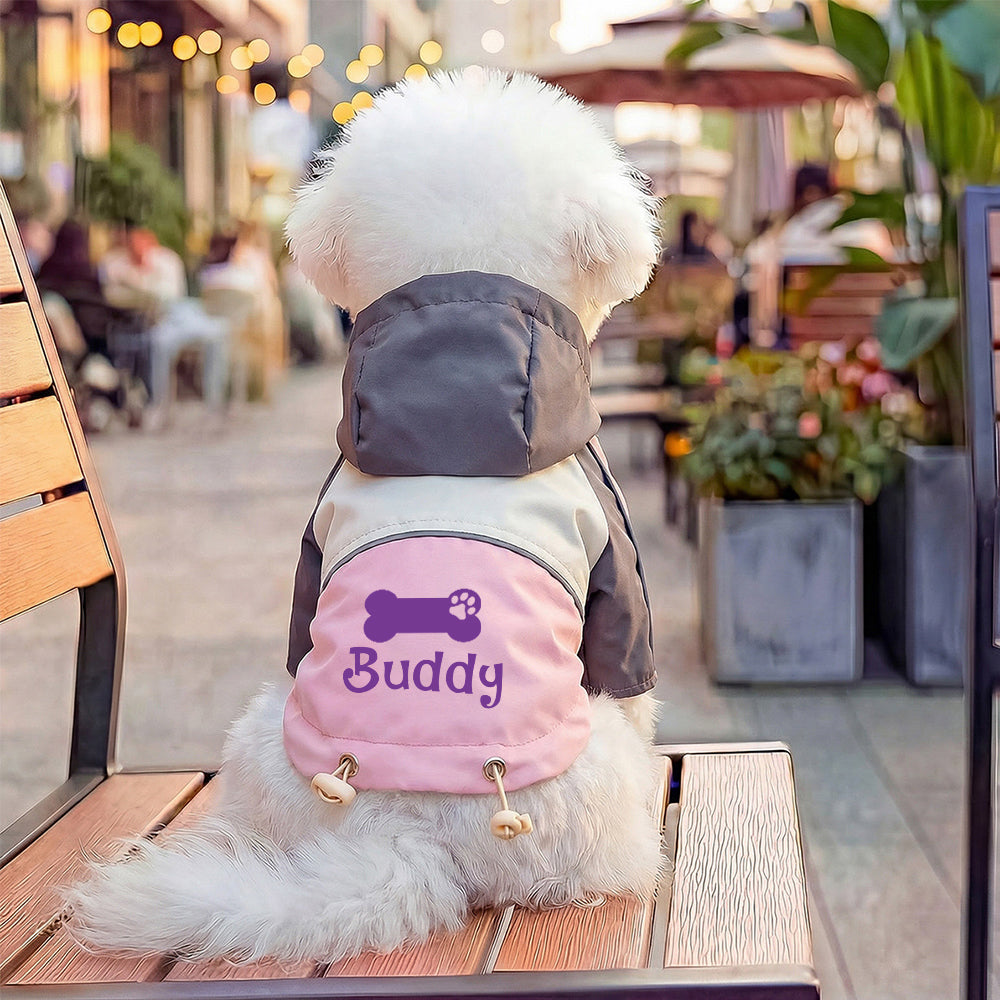 Personalisierte Haustier-Regenjacke mit Namen | inCloth54