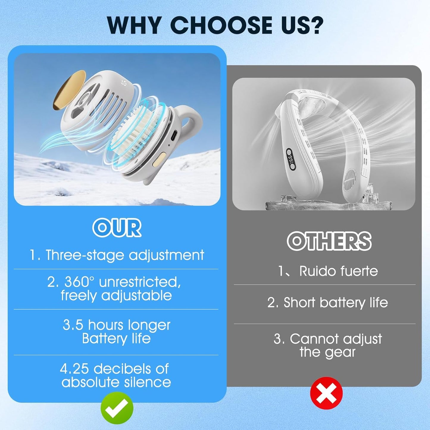 Portable Silent Mini Bladeless Fan Clip