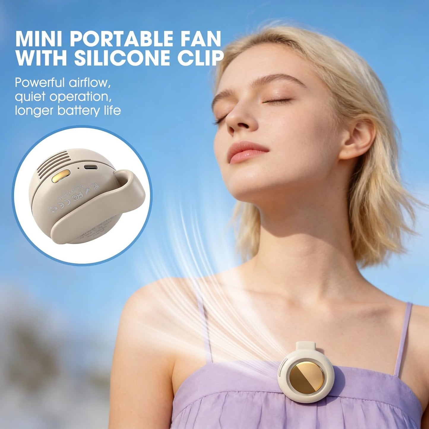 Portable Silent Mini Bladeless Fan Clip