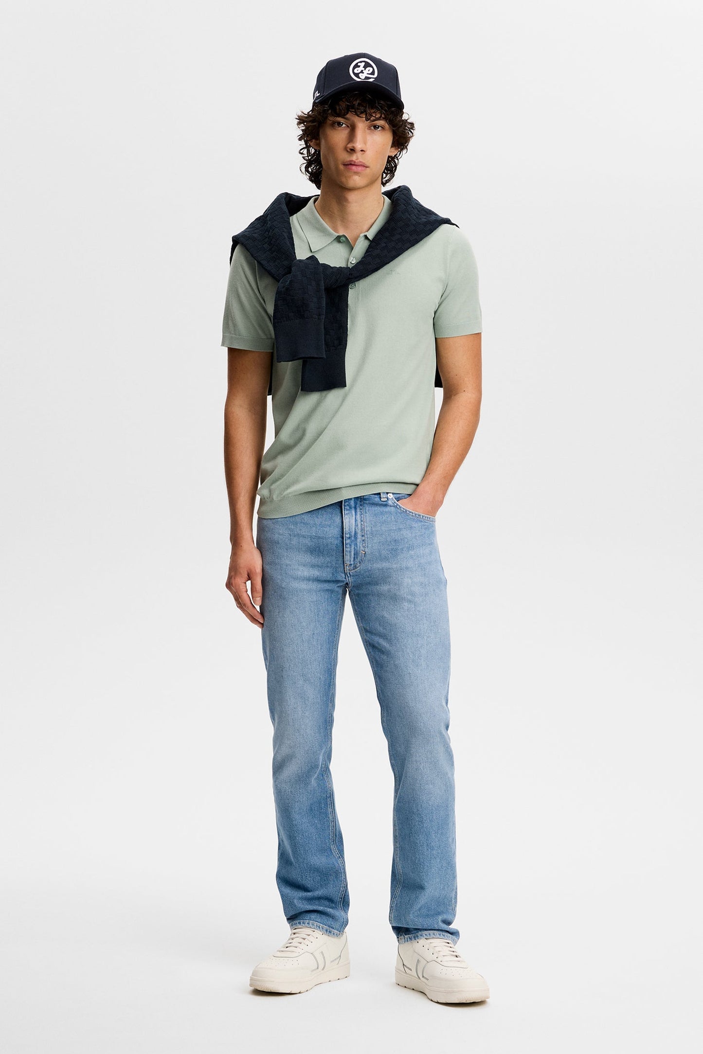 Ridge Knitted Polo / Jadeite