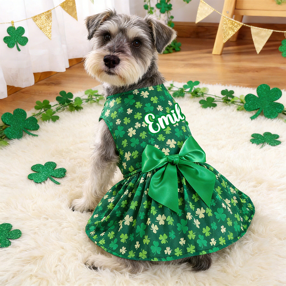 Personalized Pet Lucky St. Patrick’s Day Dress | inCloth01