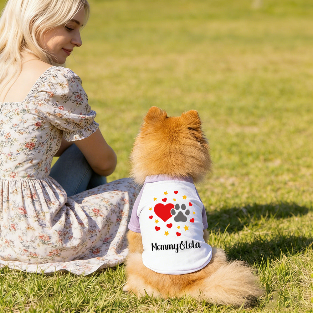 T-shirt personnalisé color-block pour animaux Fête des Mères | inCloth42