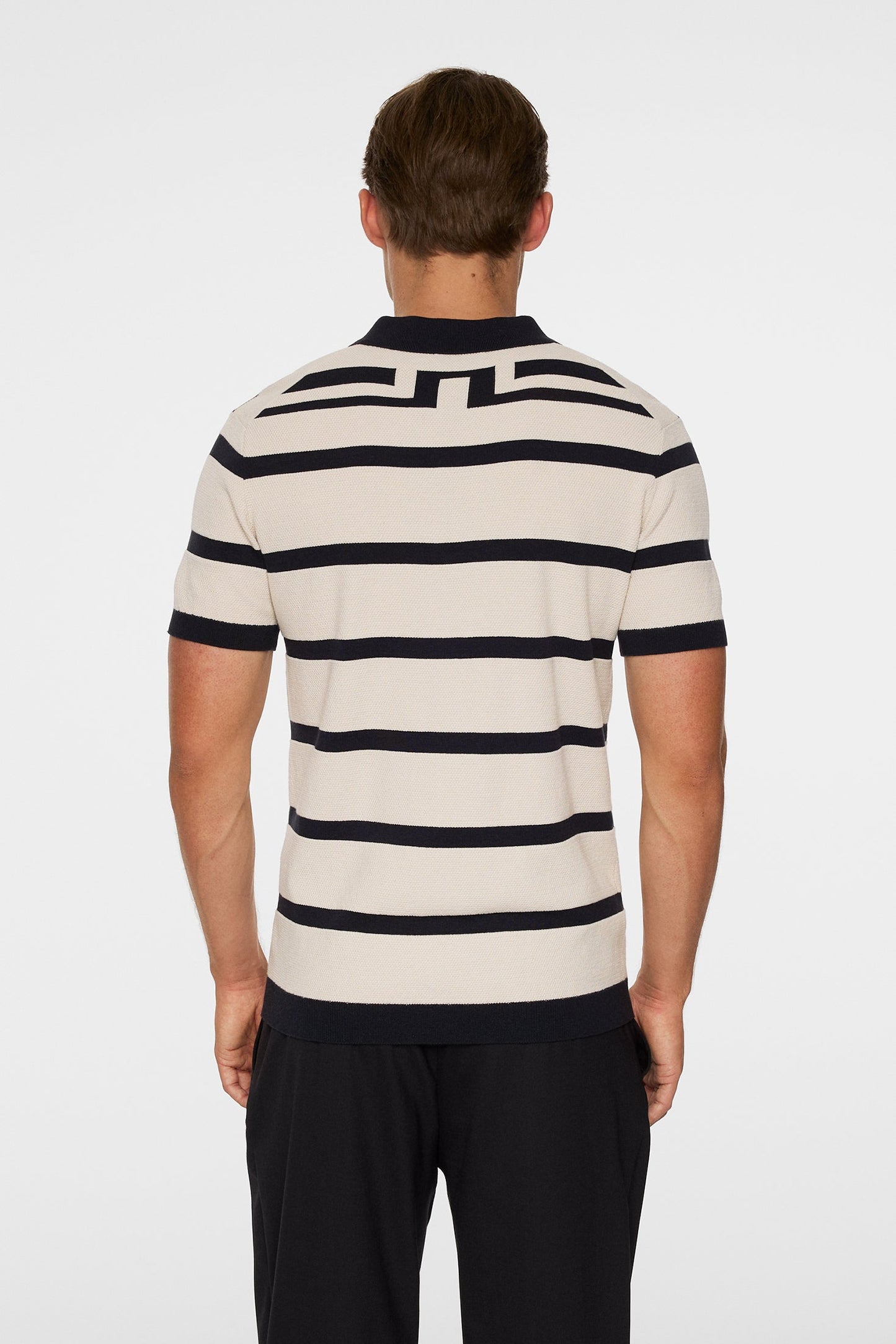 Reve Short Sleeve Stripe Polo / Moonbeam
