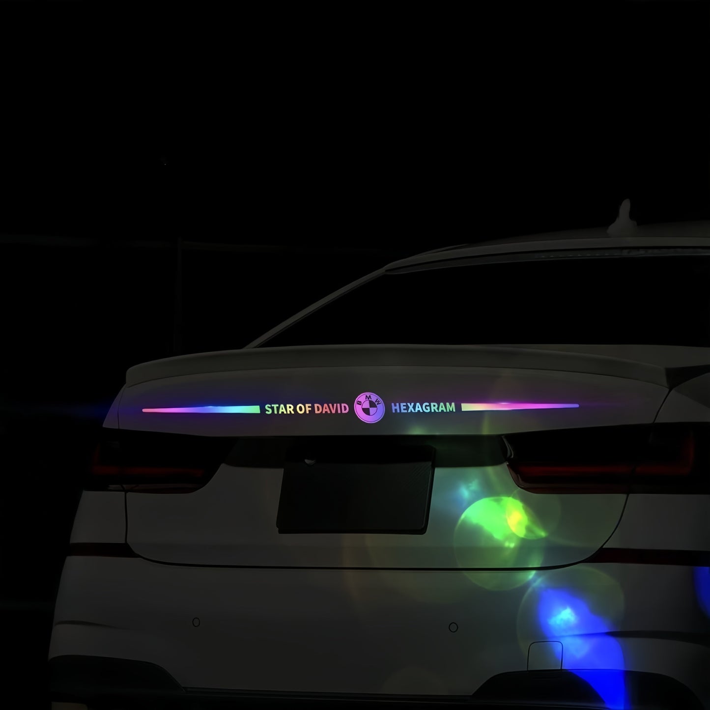 Bunte Auto-Logo-Aufkleber, farbwechselnde Laser-Reflex-Autoaufkleber, personalisierte A-Säulen-, Autotür- und Motorhaubenaufkleber.