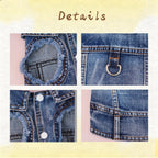 Personalized Embroidered Name Pet Denim Vest | inCloth63