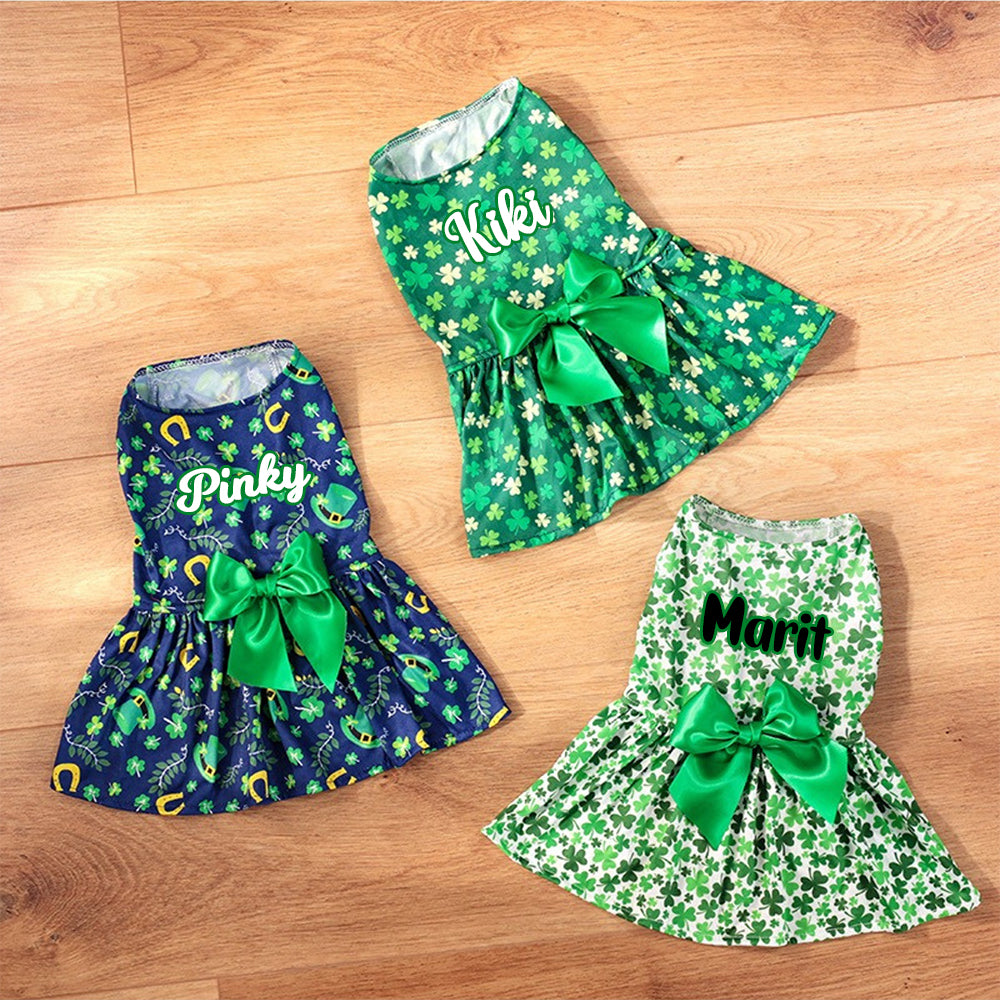 Personalized Pet Lucky St. Patrick’s Day Dress | inCloth01