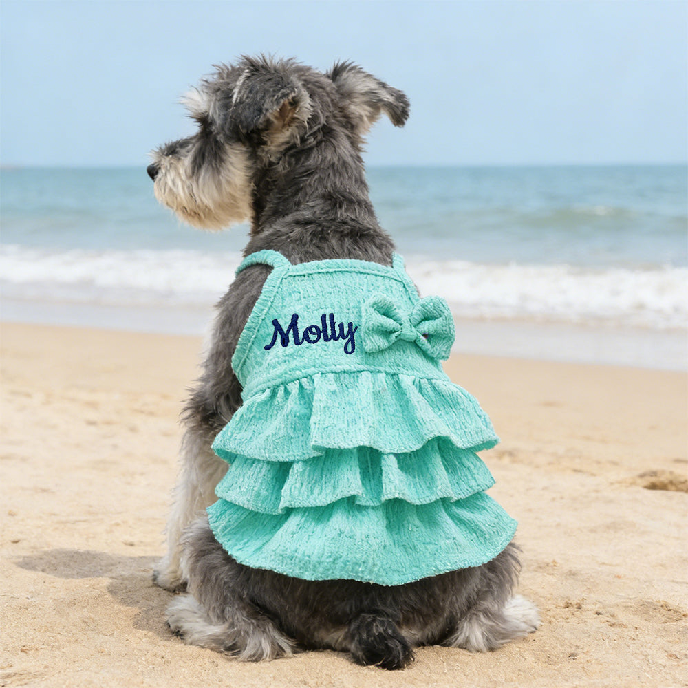 Robe princesse personnalisée brodée avec nom pour animaux de compagnie | inCloth41