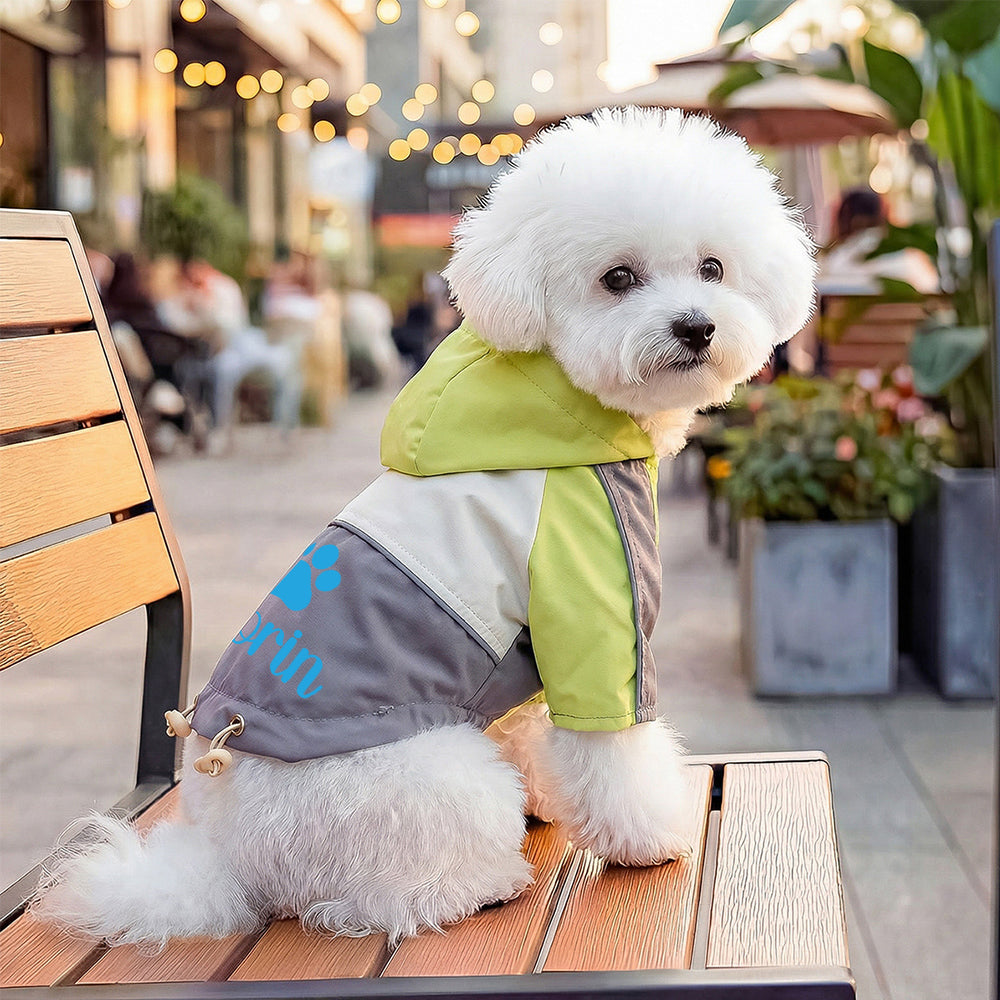 Personalisierte Haustier-Regenjacke mit Namen | inCloth54