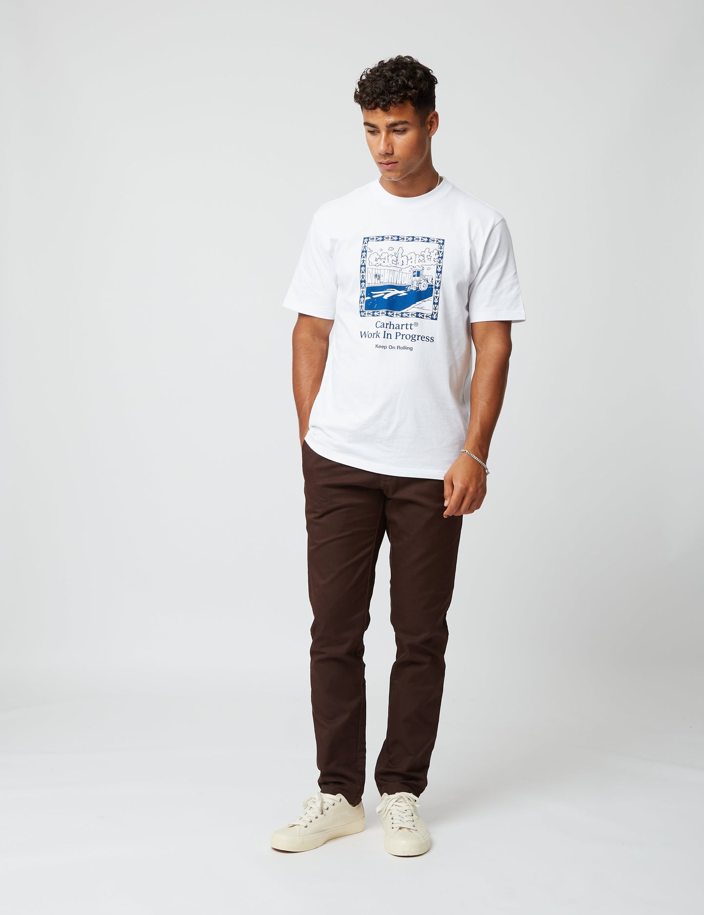 Pantalon Chino Sid (coupe ajustée) - Brun terre d'ombre foncé