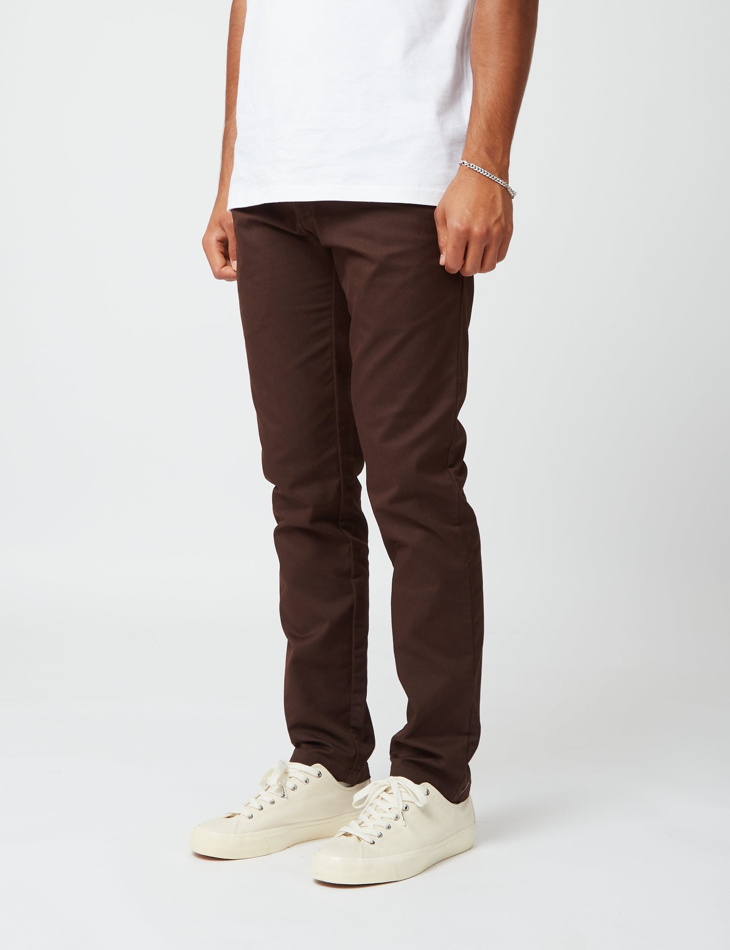 Pantalon Chino Sid (coupe ajustée) - Brun terre d'ombre foncé