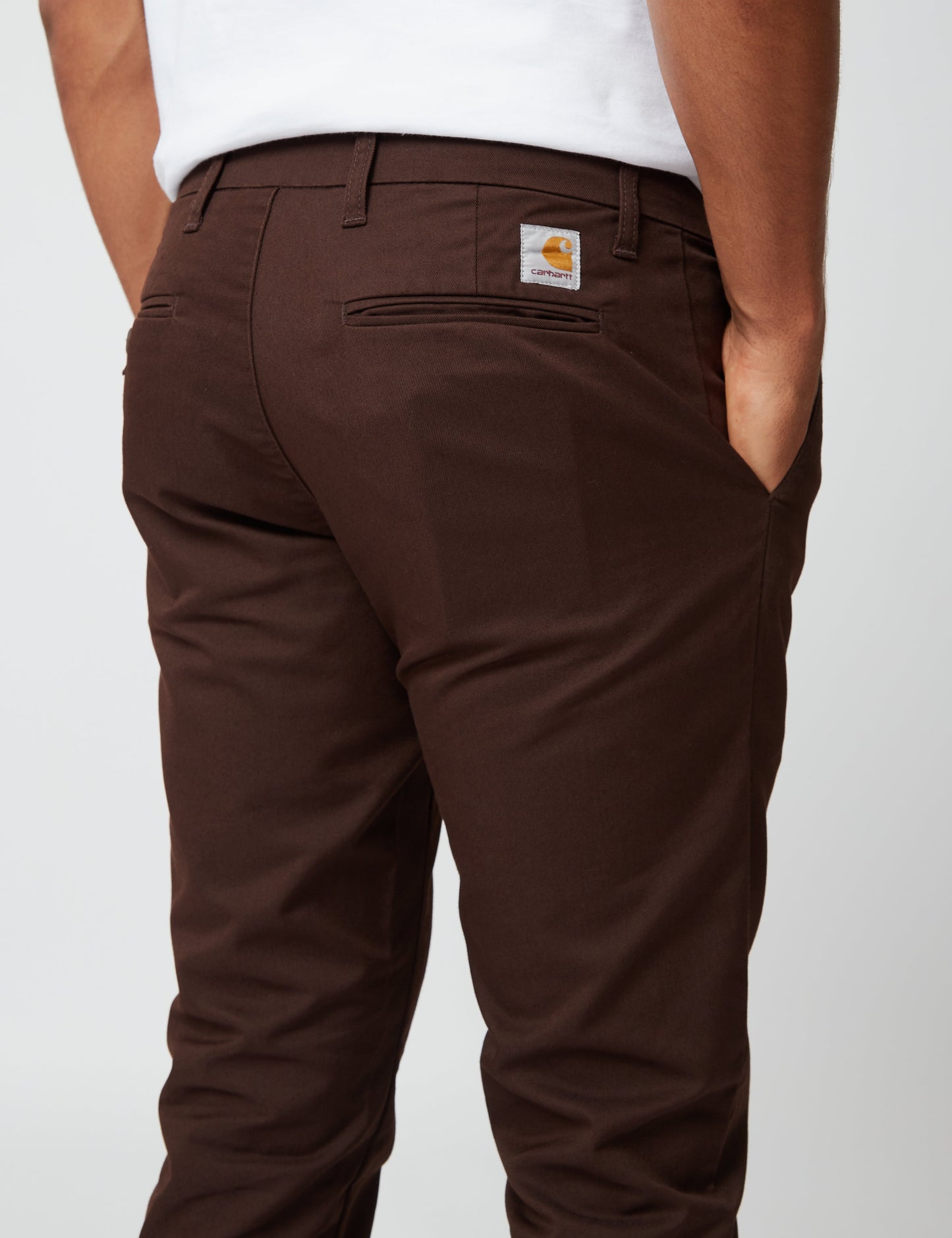 Pantalon Chino Sid (coupe ajustée) - Brun terre d'ombre foncé