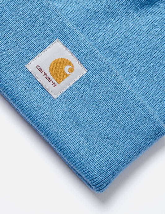 Kurze Beanie Mütze - Poolblau