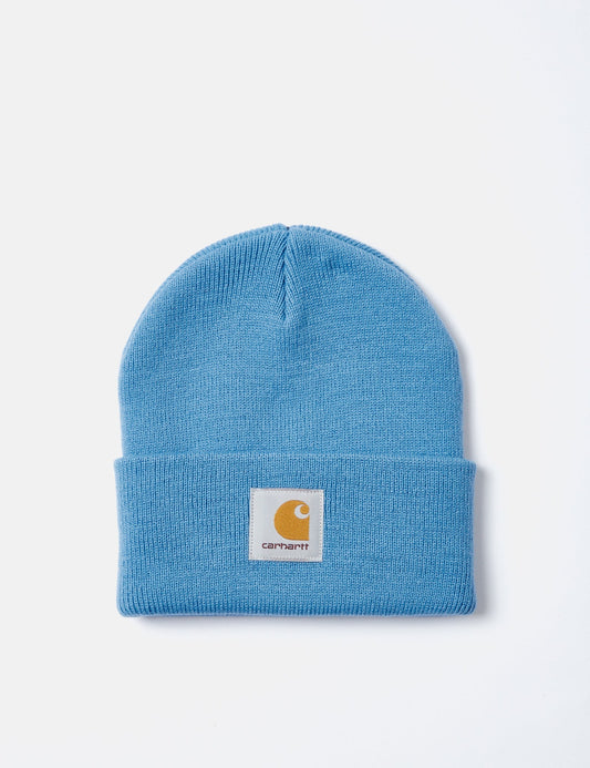 Kurze Beanie Mütze - Poolblau