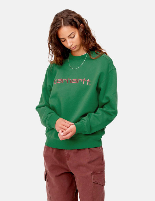 Sweat-shirt Femme - Vert Bonsai/Rose Brumeux