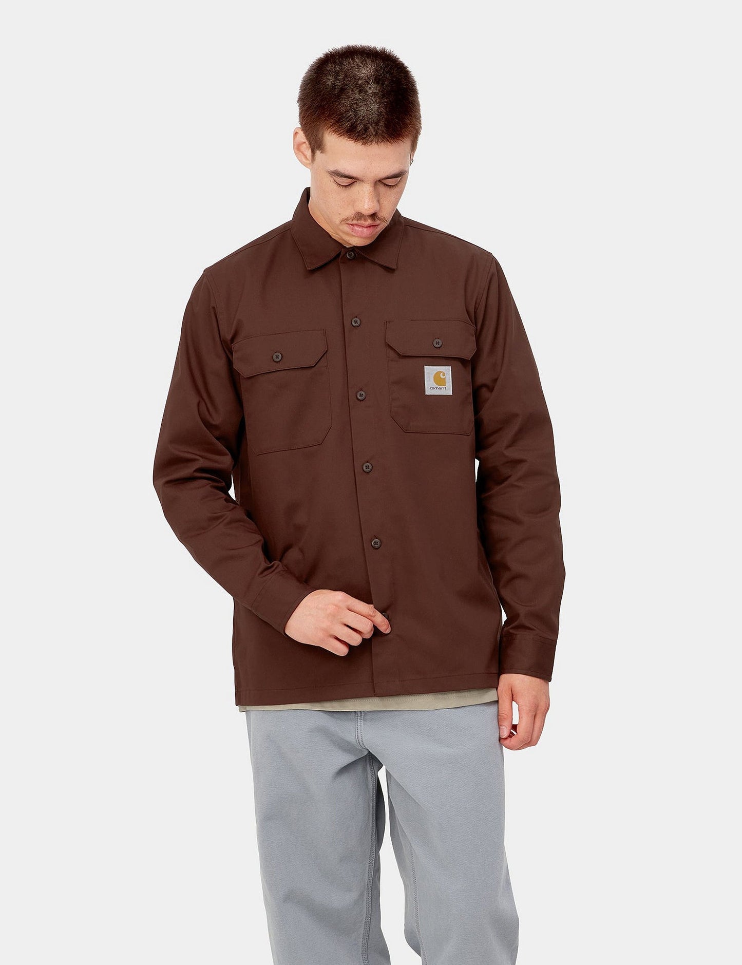 Master Shirt - Khakifarbenes Lederbraun