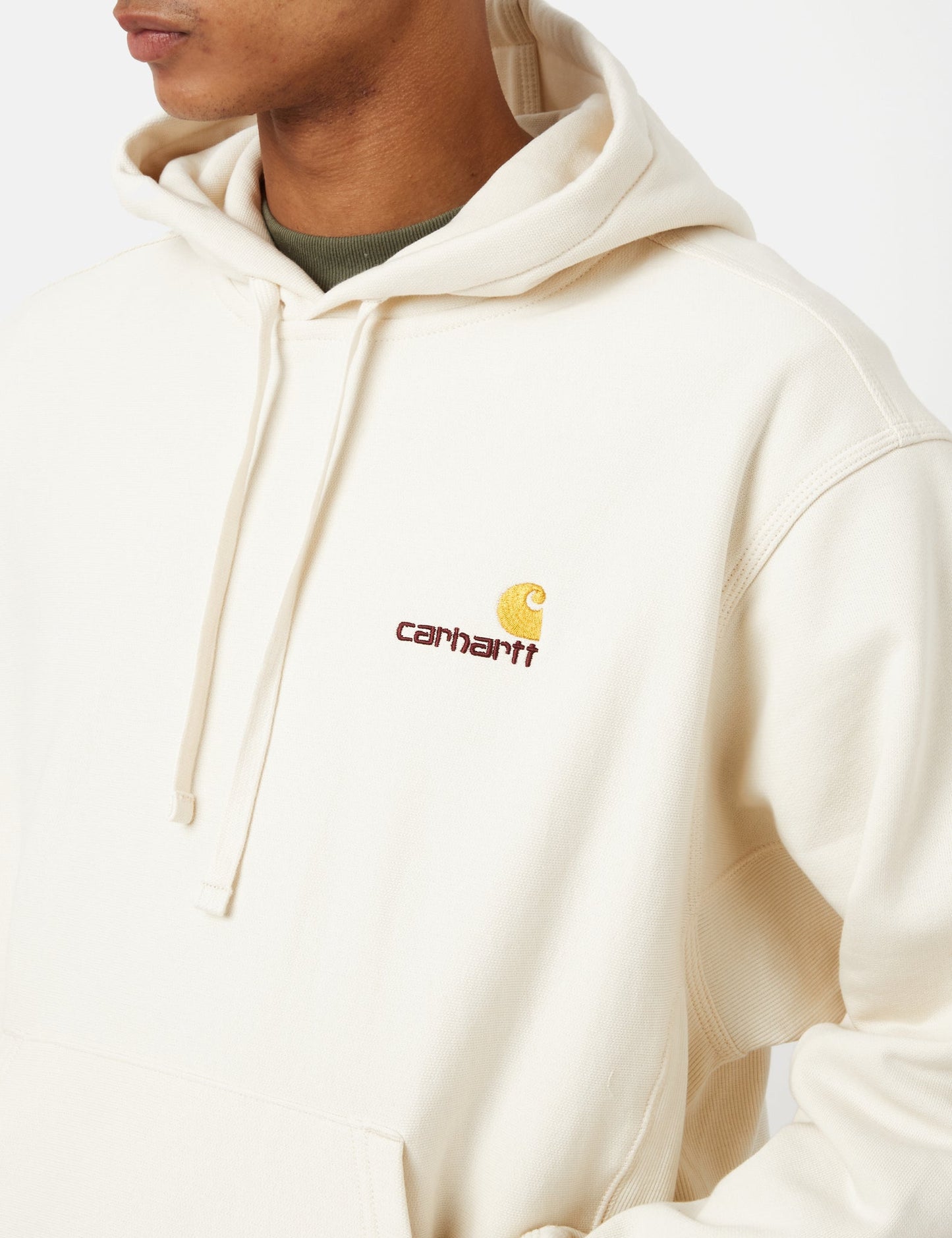 Sweat à capuche American Script - Naturel