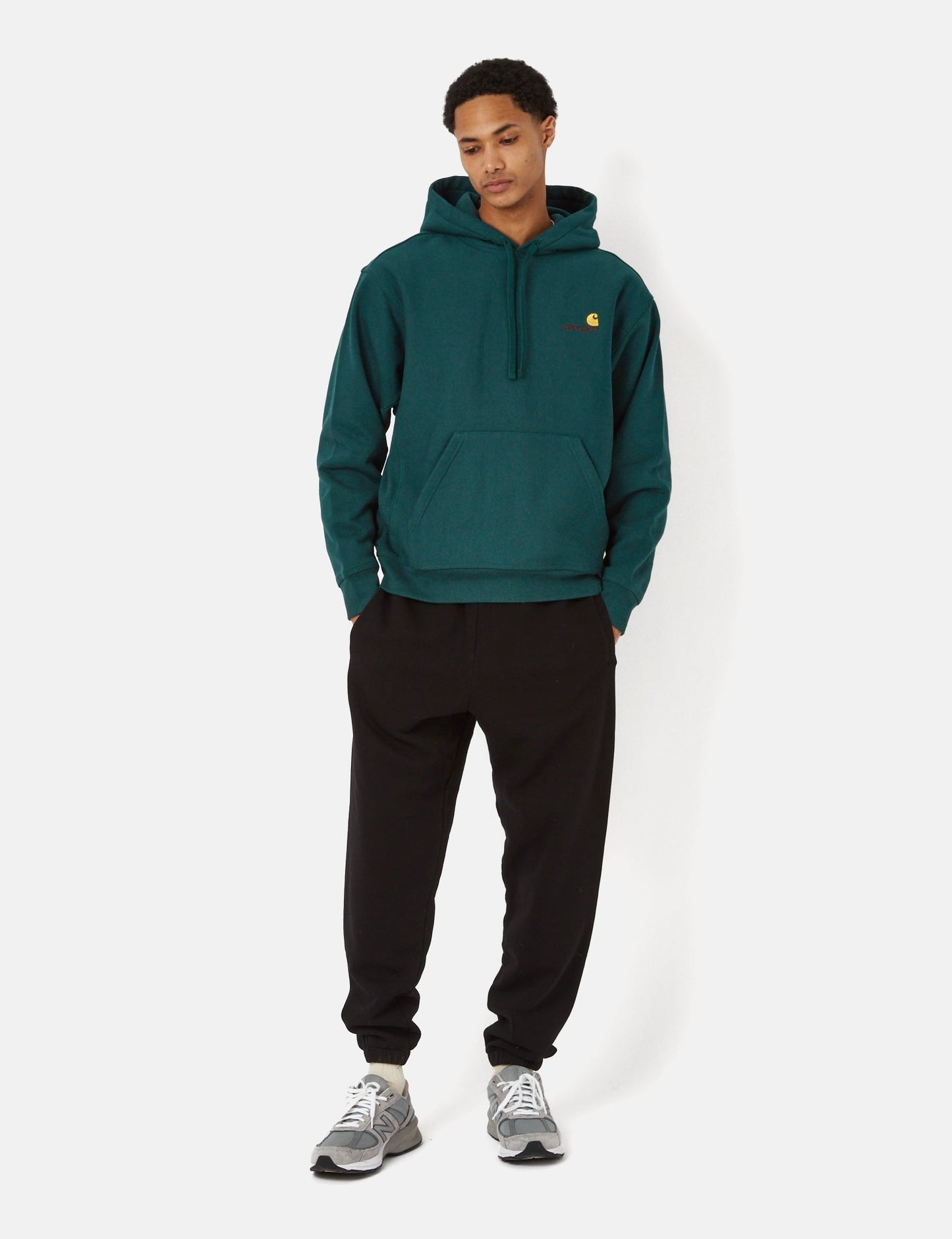 American Script Hooded Sweatshirt - Botanic Green