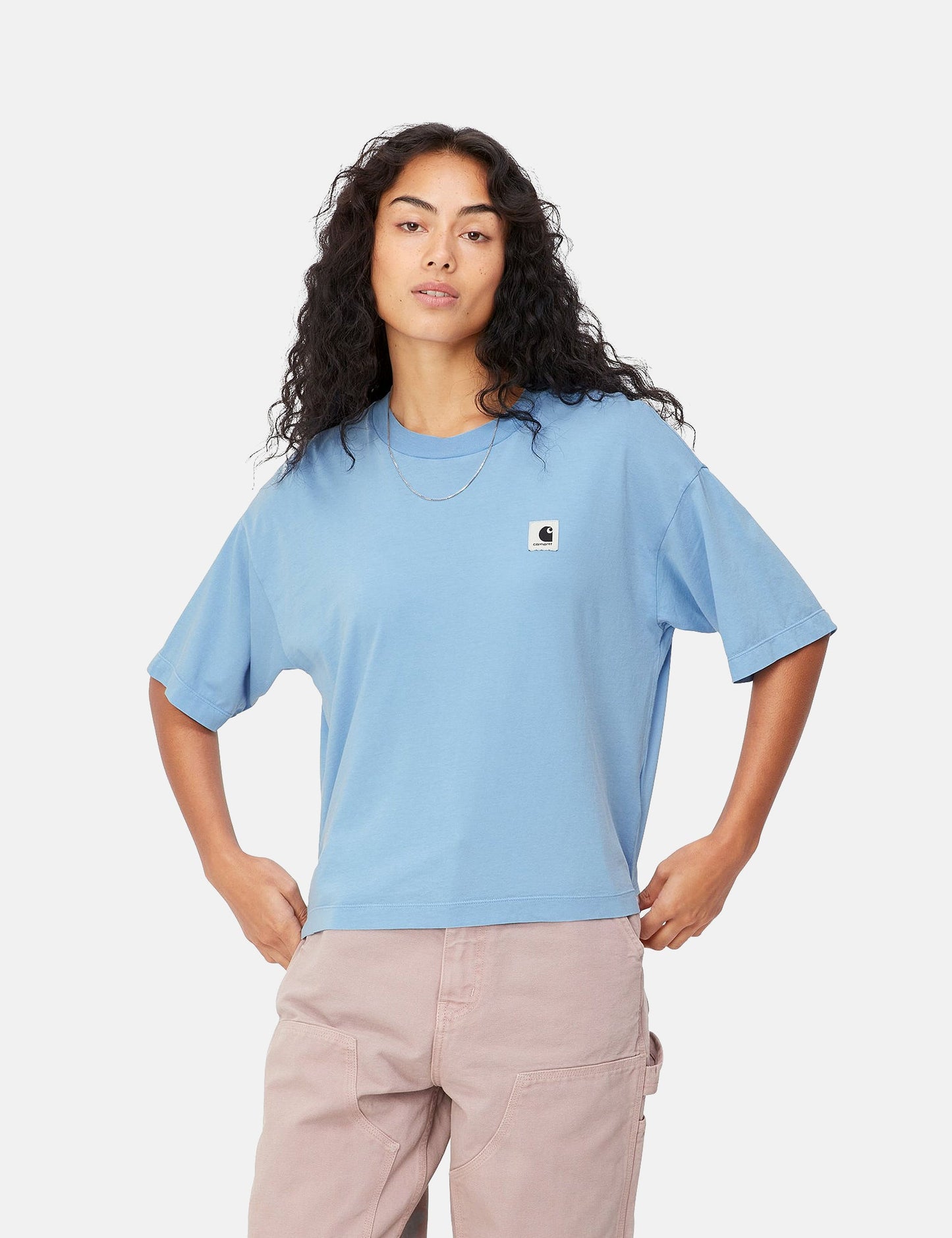 Damen-T-Shirt Nelson (weit geschnitten) – Poolblau