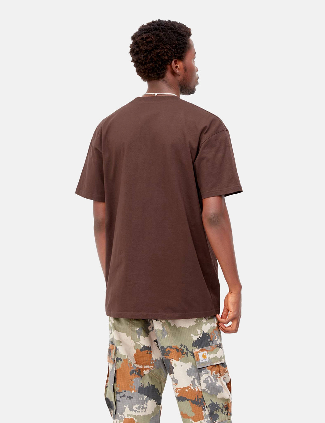 T-shirt American Script - Brun ale