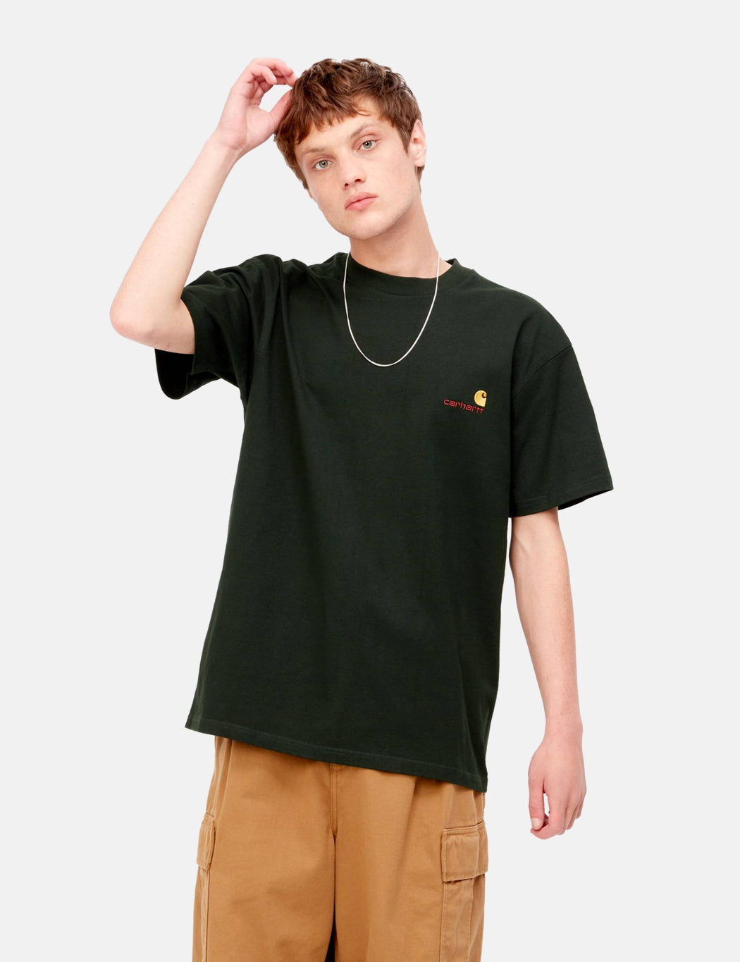 T-shirt American Script - Brun ale