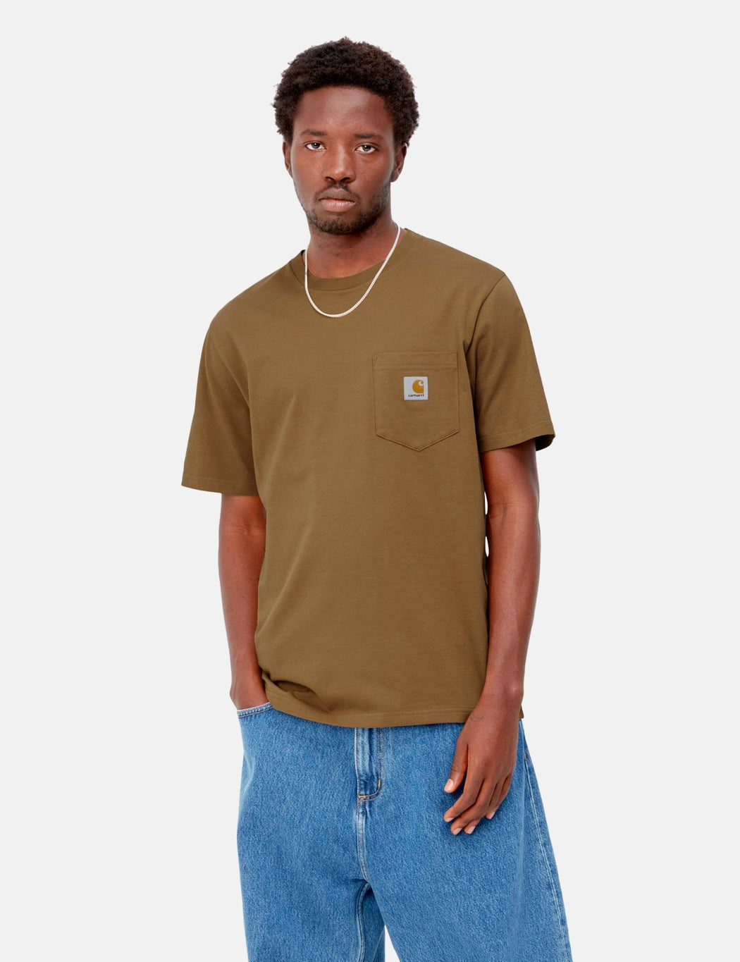 Pocket-T-Shirt - Weiß