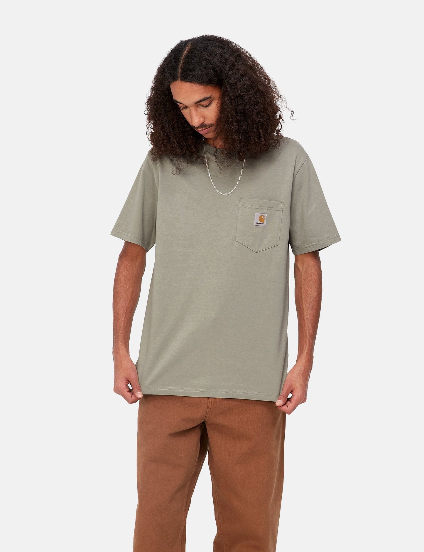Taschen-T-Shirt (Regular) - Beryll