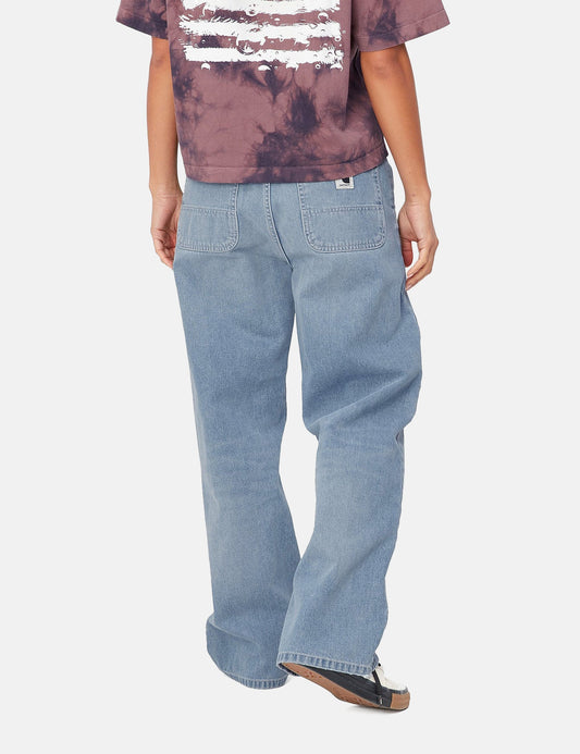 Damen Simple Hose (Loose) - Blue Light Stone Washed